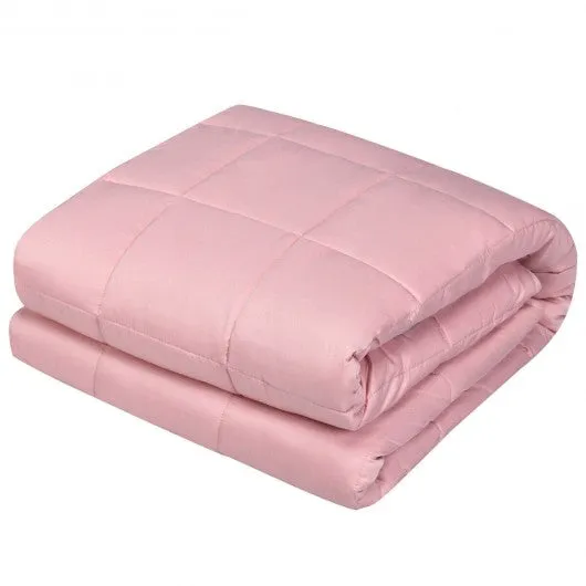 15 lbs 48" x 72" Premium Cooling Heavy Weighted Blanket-Pink