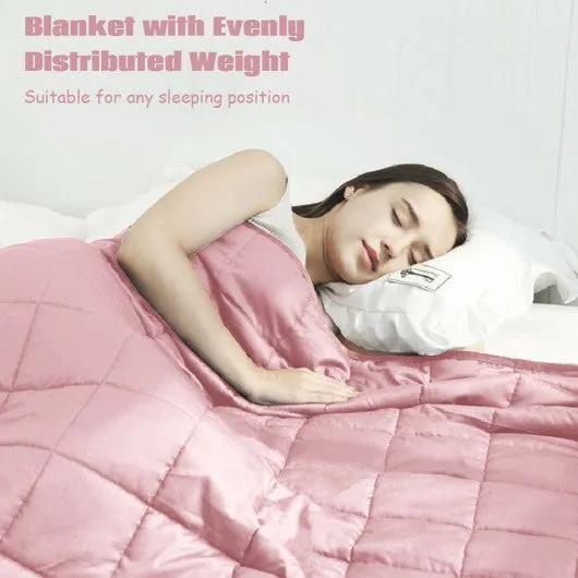 15 lbs 48" x 72" Premium Cooling Heavy Weighted Blanket-Pink