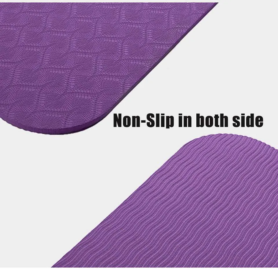 1830*610*6mm TPE Yoga Mat with Position Line Non Slip Carpet Mat For Beginner Environmental Fitness Gymnastics Mats with Carry Bag