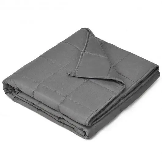 22 lbs Weighted Blankets 100% Cotton with Glass Beads-Dark Gray