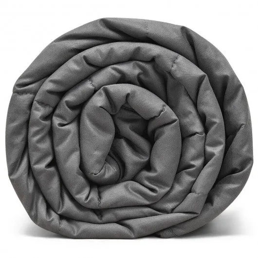 22 lbs Weighted Blankets 100% Cotton with Glass Beads-Dark Gray