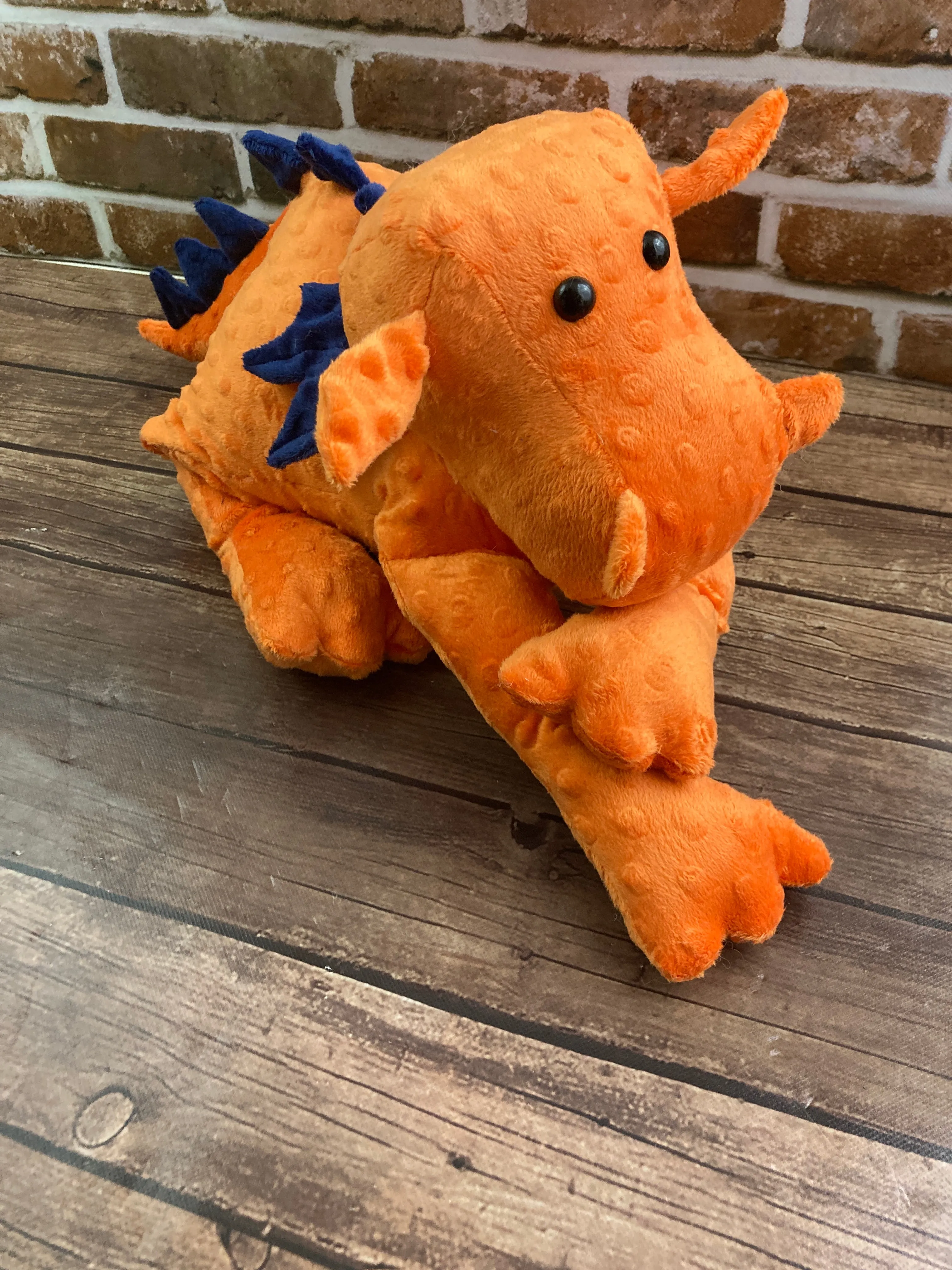 2lbs -10lbs Weighted Dragon Stuffed Minky Animal Lap Pad -for Comfort, Special Needs, Sleep, Anxiety and Stress Relief - Custom Made