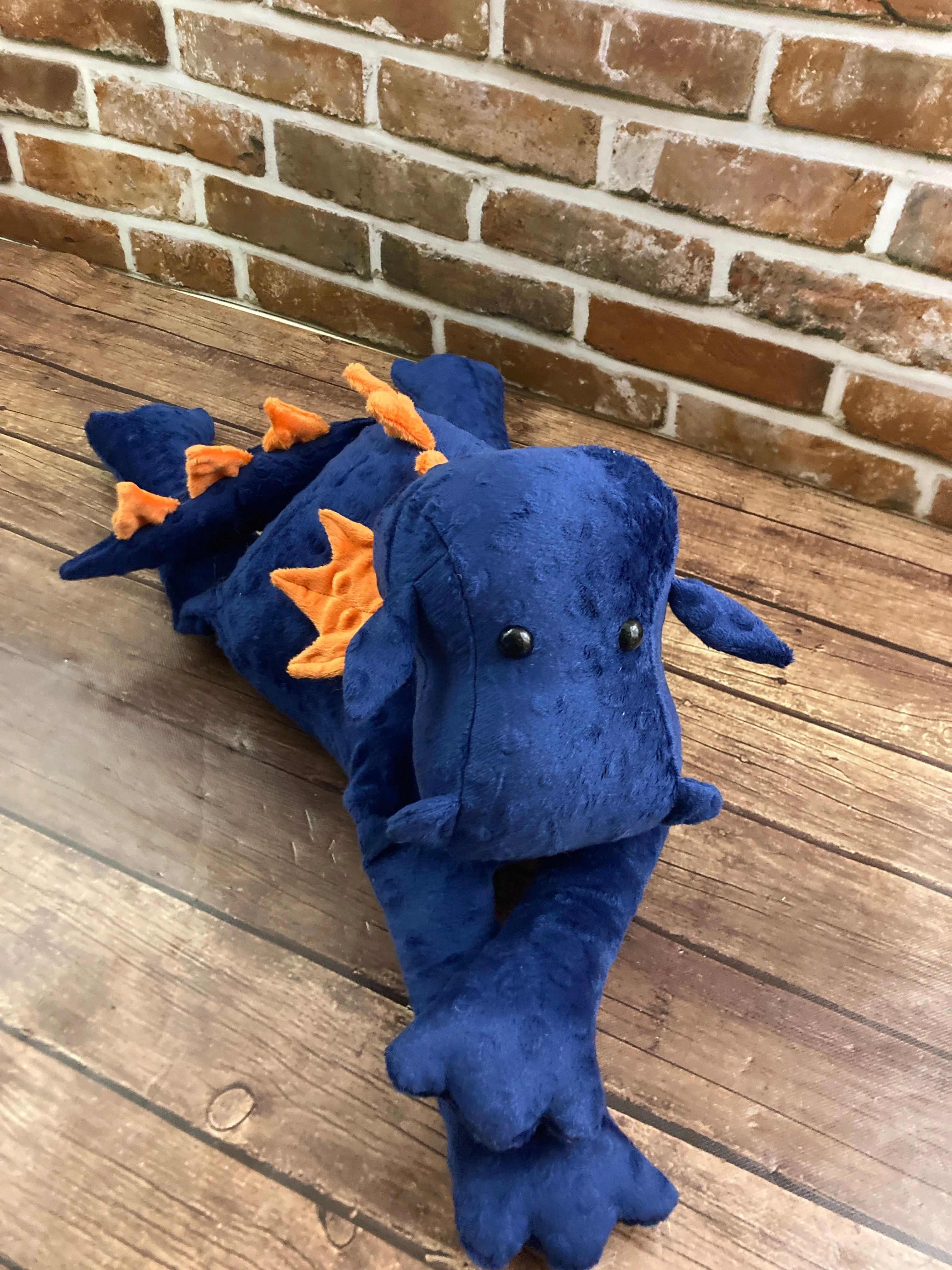 2lbs -10lbs Weighted Dragon Stuffed Minky Animal Lap Pad -for Comfort, Special Needs, Sleep, Anxiety and Stress Relief - Custom Made