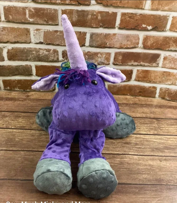 2lbs -10lbs Weighted Unicorn or Horse Stuffed Minky Animal Lap Pad -for Comfort, Special Needs, Sleep, Anxiety and Stress Relief - Custom Made