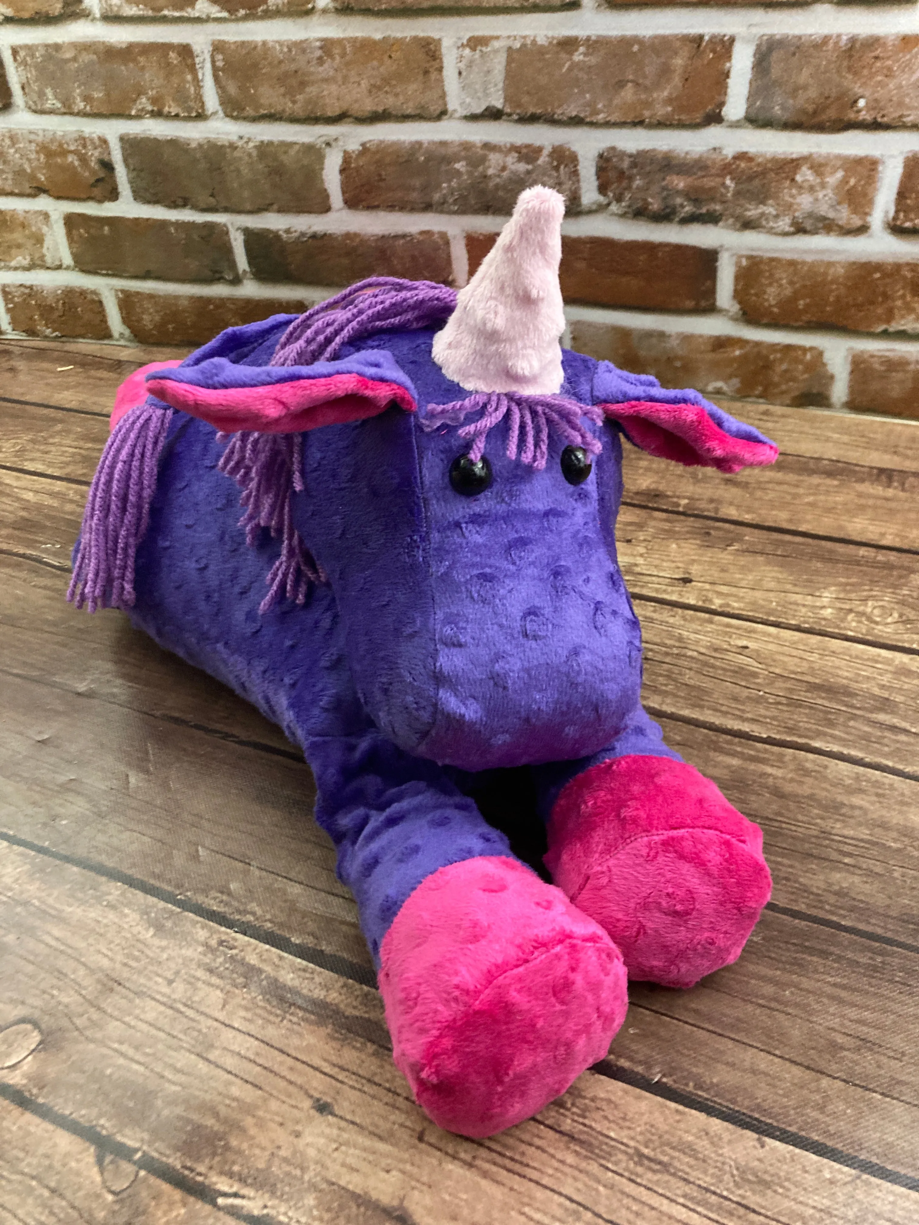 2lbs -10lbs Weighted Unicorn or Horse Stuffed Minky Animal Lap Pad -for Comfort, Special Needs, Sleep, Anxiety and Stress Relief - Custom Made