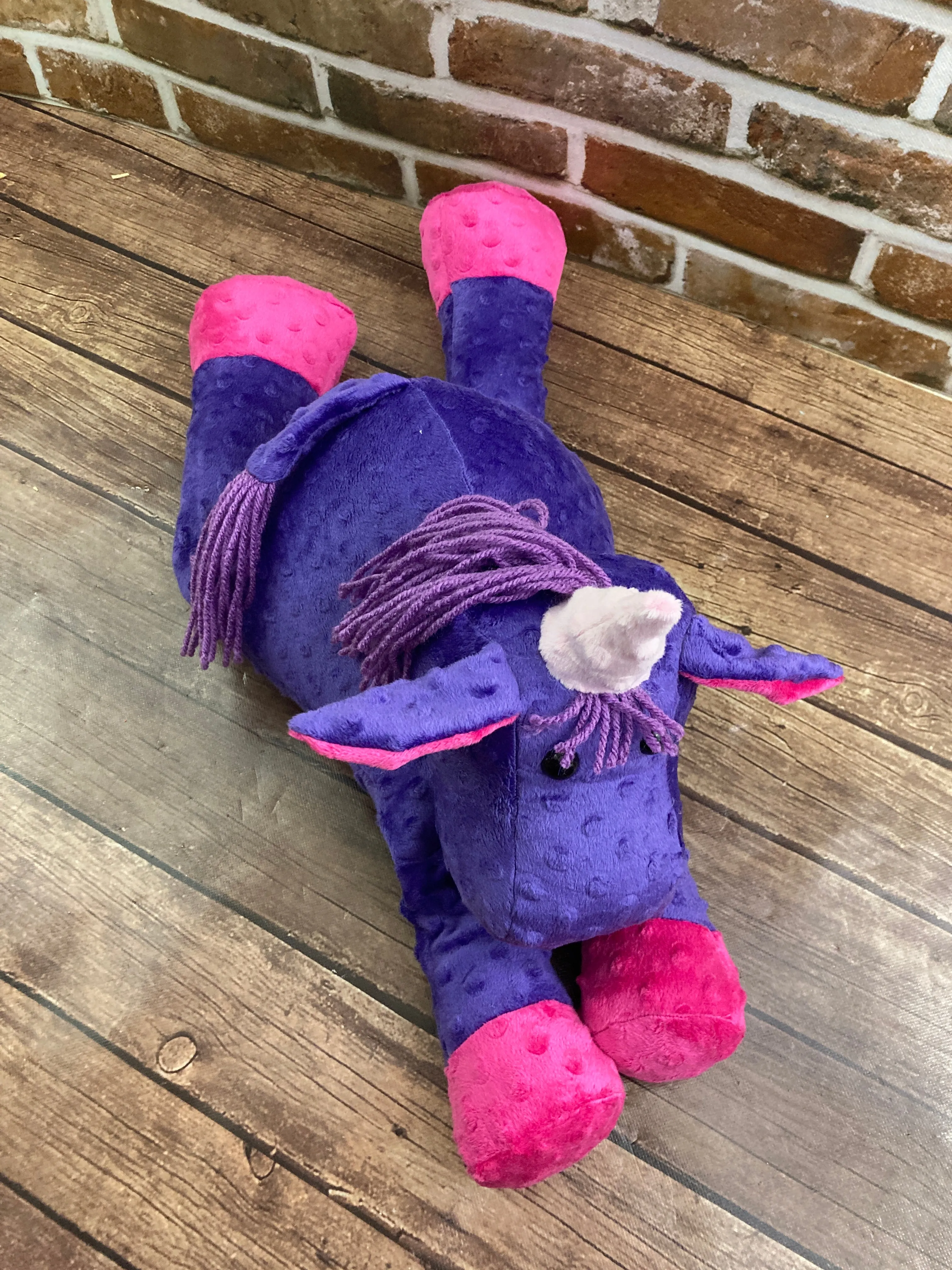 2lbs -10lbs Weighted Unicorn or Horse Stuffed Minky Animal Lap Pad -for Comfort, Special Needs, Sleep, Anxiety and Stress Relief - Custom Made