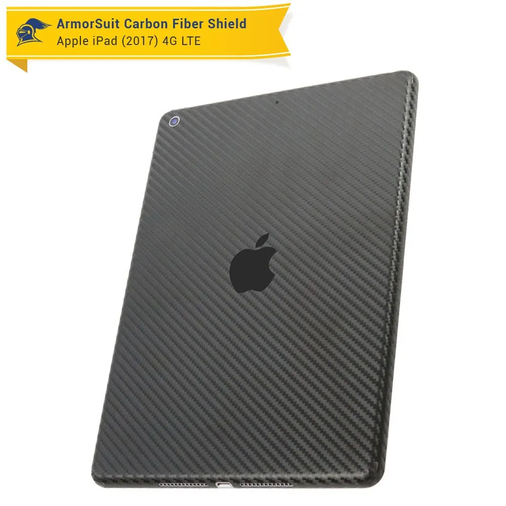 Apple iPad 9.7" (2017) WiFi   4G LTE Screen Protector   Carbon Fiber Skin