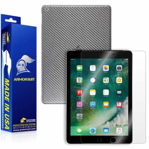 Apple iPad 9.7" (2017) WiFi   4G LTE Screen Protector   Carbon Fiber Skin