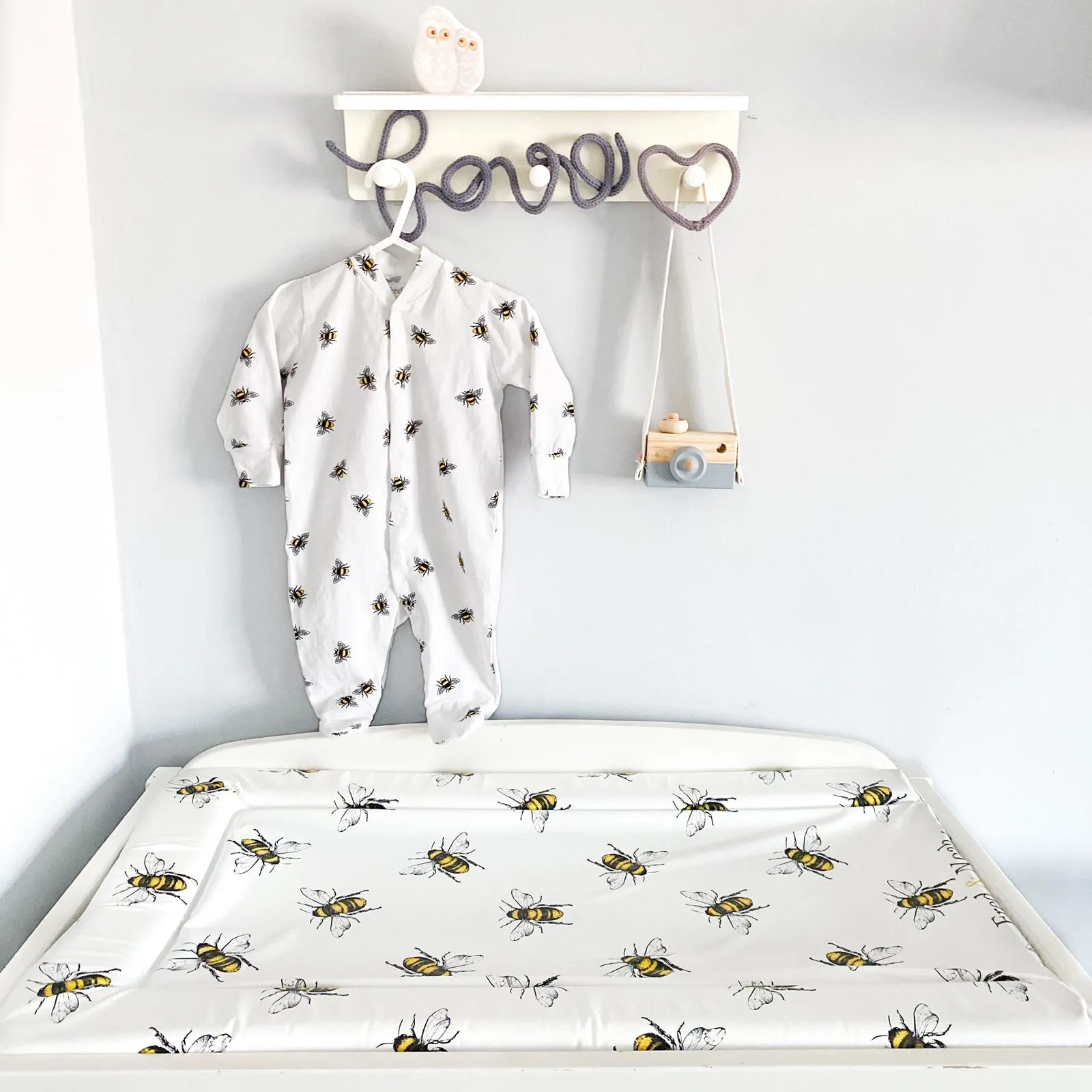 Bee Print Changing Mat