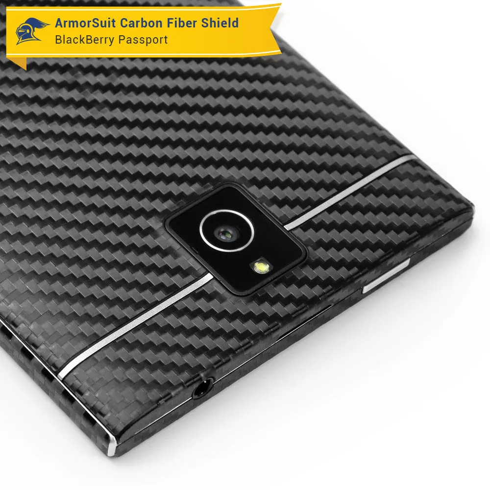 BlackBerry Passport Screen Protector   Black Carbon Fiber Skin