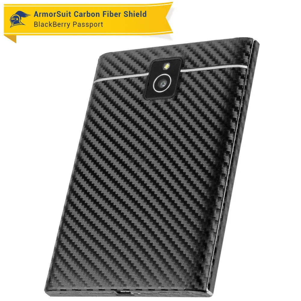 BlackBerry Passport Screen Protector   Black Carbon Fiber Skin