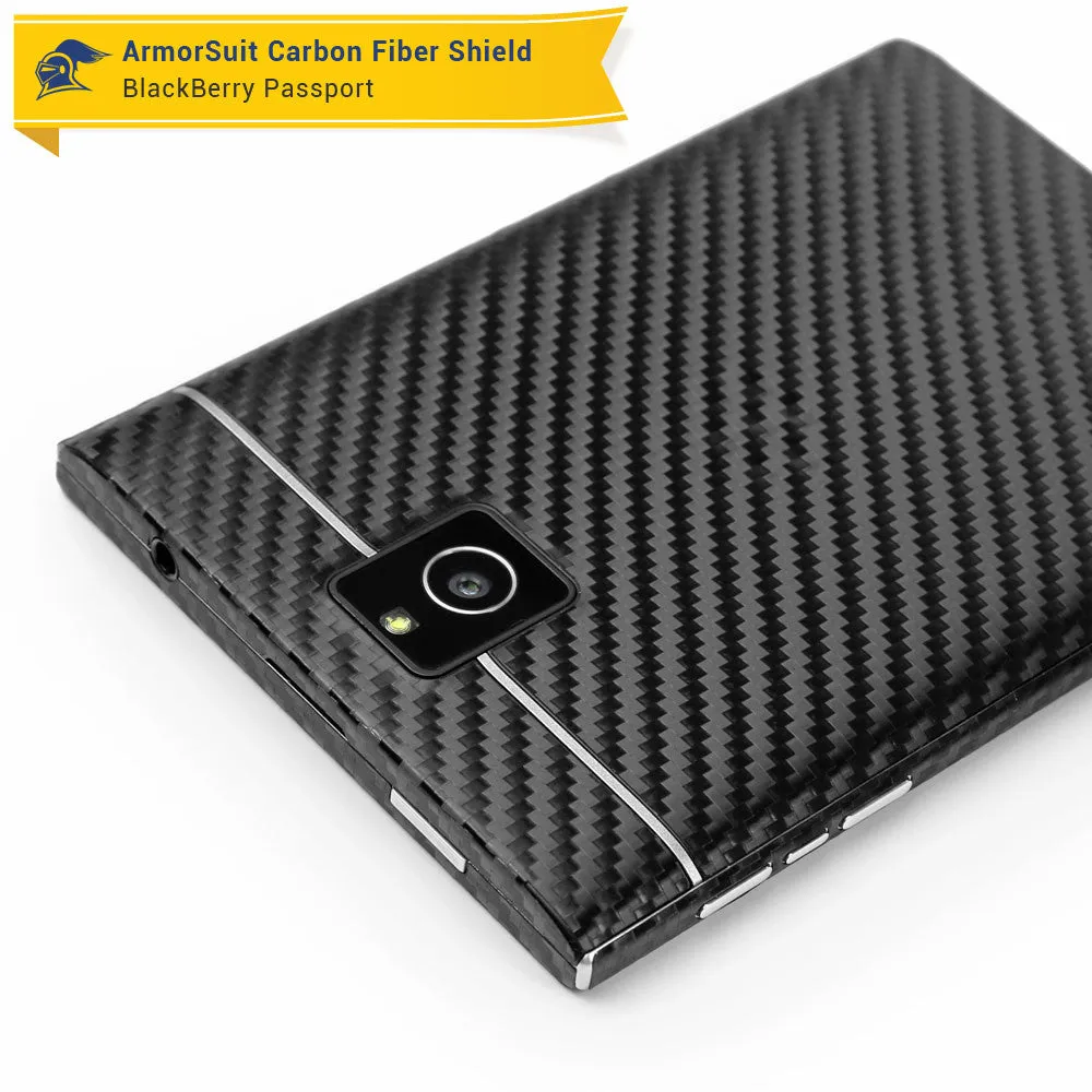 BlackBerry Passport Screen Protector   Black Carbon Fiber Skin