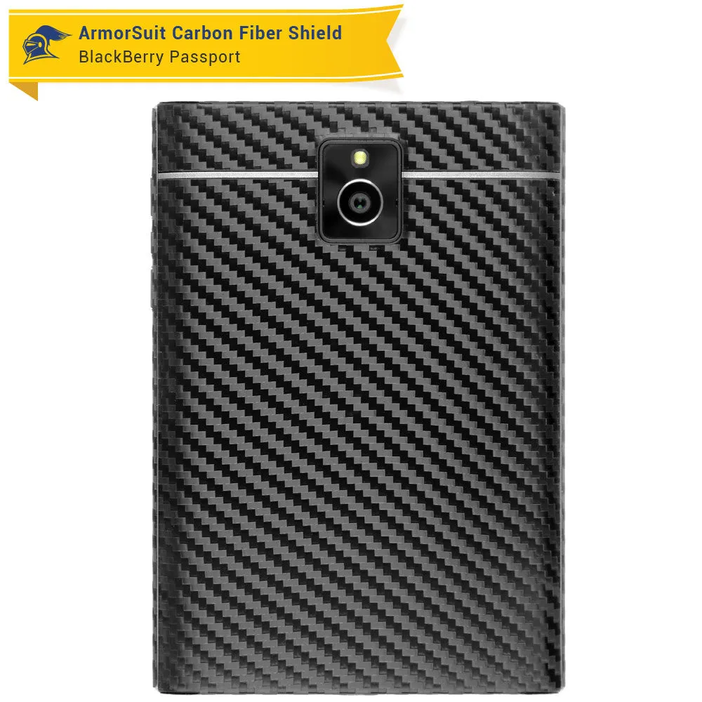 BlackBerry Passport Screen Protector   Black Carbon Fiber Skin