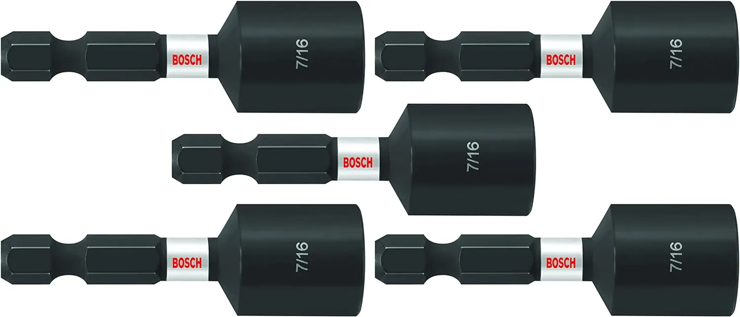 Bosch Impact Tough 7/16" x 1-7/8" Nutsetter - 5 Pack