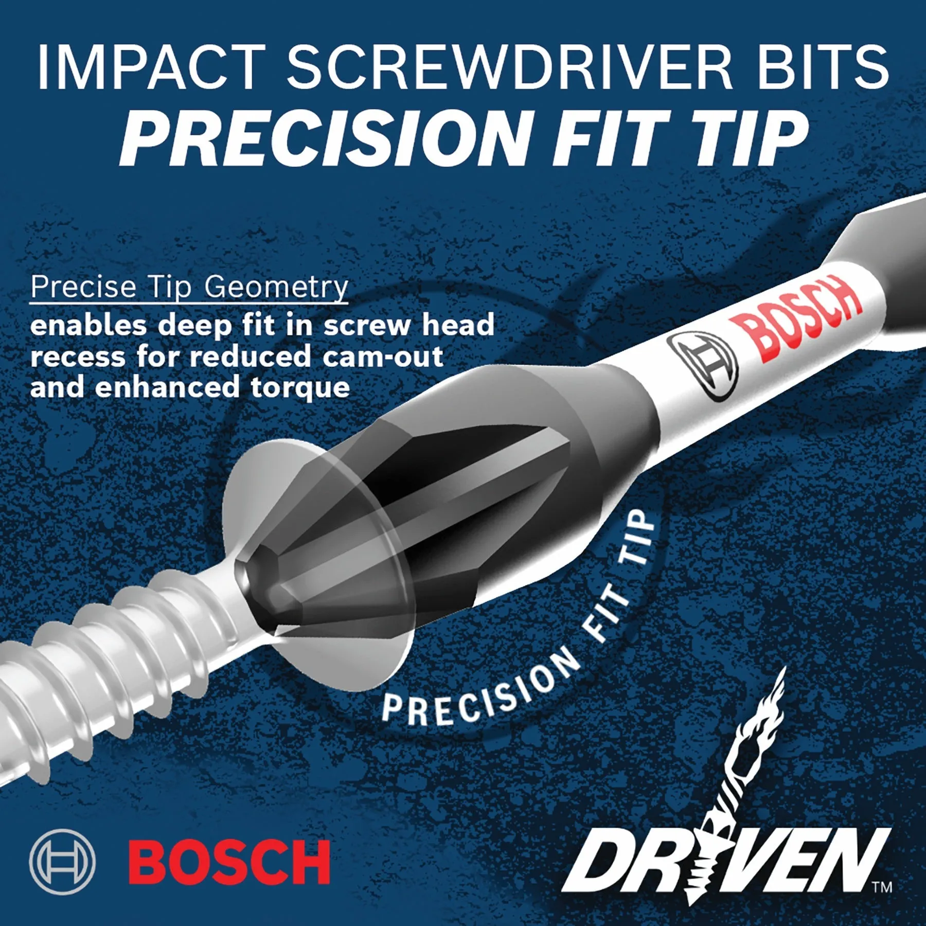 BOSCH ITDPH2102 2 pc. Driven 1 In. Impact Phillips® #2 Insert Bits