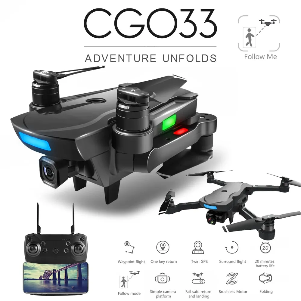 Brushless FPV Quadcopter With 1080P HD Wifi Gimbal Camera Or No Camera RC Helicopter GPS Drone