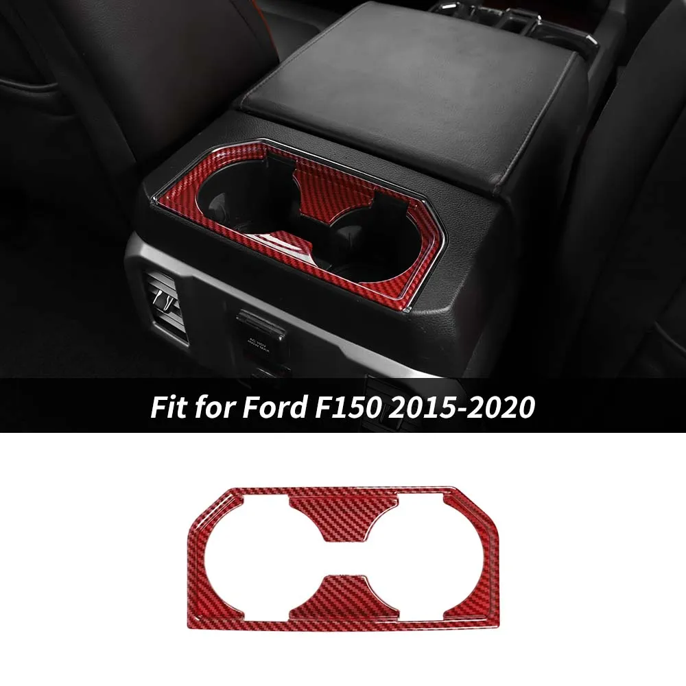 Car Armrest Box Rear Cup Holder Cover Trim Frame For Ford F150 2015-2020 Accessories | CheroCar