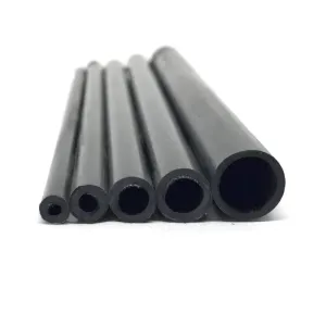 Carbon Fiber Pultruded Hollow Tube- BLACK- Various Sizes