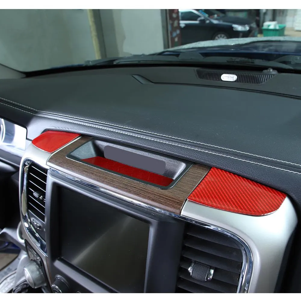 Center Console Armrest Storage Box Pad Mat Trim For Dodge Ram 2010-2015 Accessories | CheroCar