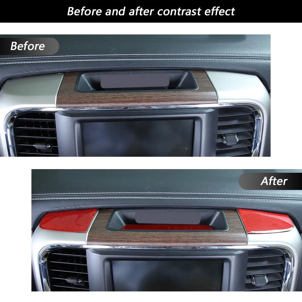 Center Console Armrest Storage Box Pad Mat Trim For Dodge Ram 2010-2015 Accessories | CheroCar