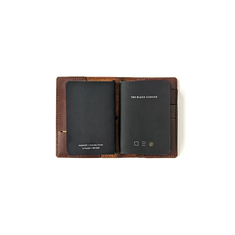 Cognac Brown TBC Travellers Journal   Docket / Passport