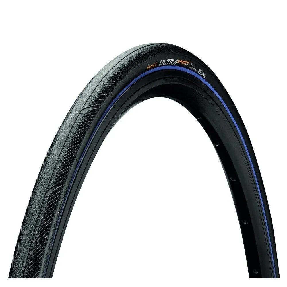 Continental Ultra Sport III Folding Road Tyre - 700 x 25c - Pure Grip - Blue