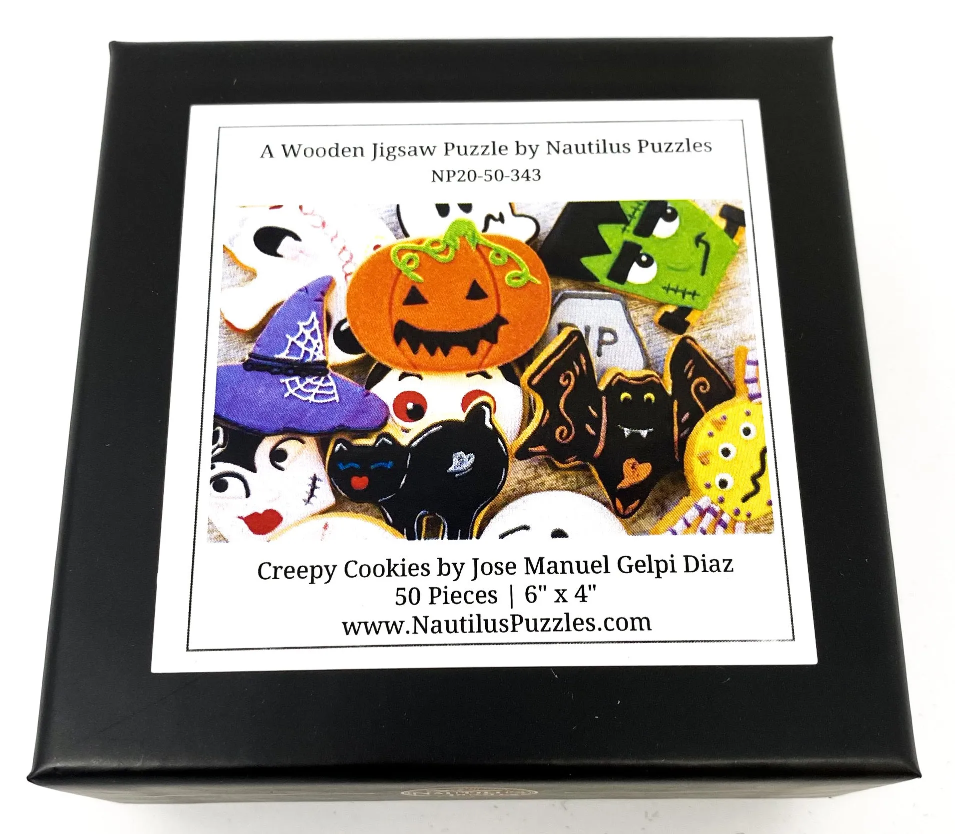 Creepy Cookies (50 Pieces) Mini Halloween Wooden Jigsaw Puzzle