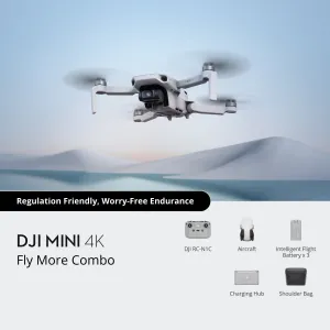 DJI Mini 4K Fly More Combo Drone Under 249g 31-Min Max Flight Time