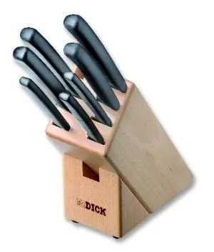 F.DICK PRO-DYNAMIC  WOODEN KNIFE BLOCK, 7PCS