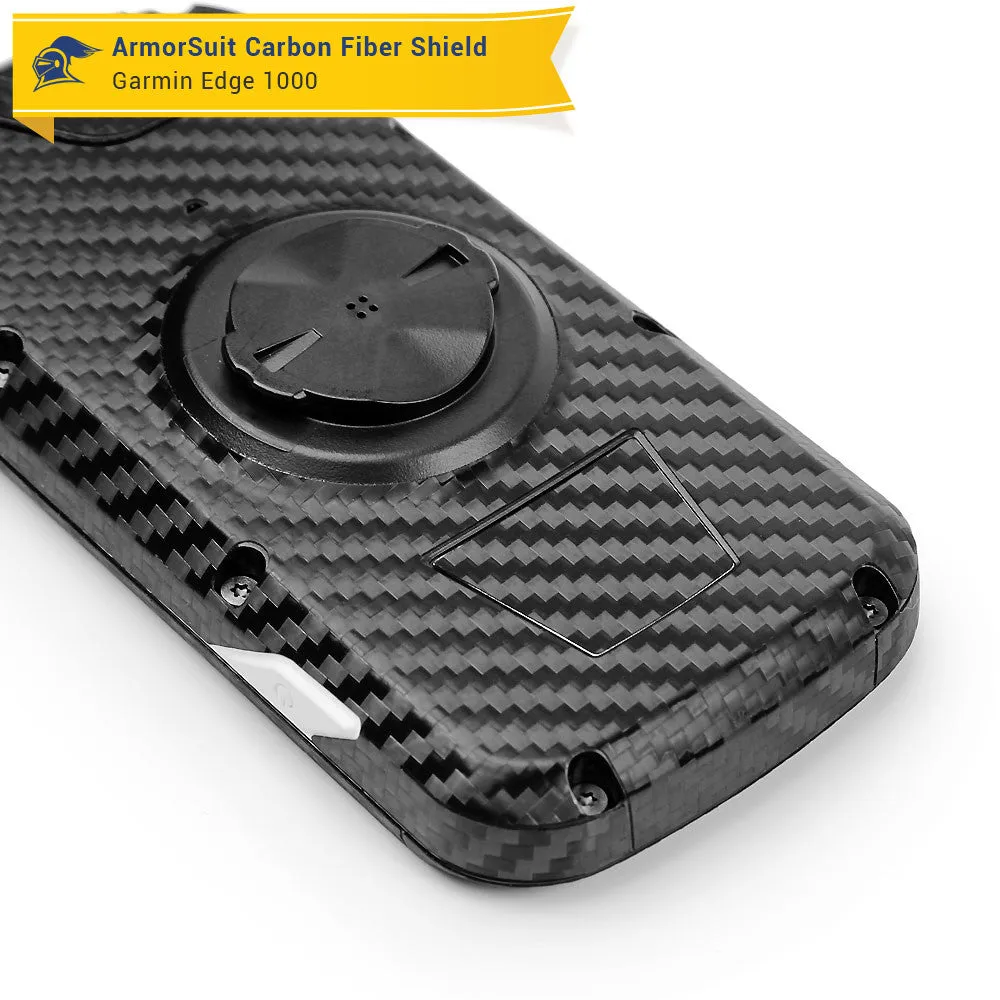 Garmin Edge 1000 Screen Protector   Black Carbon Fiber Skin