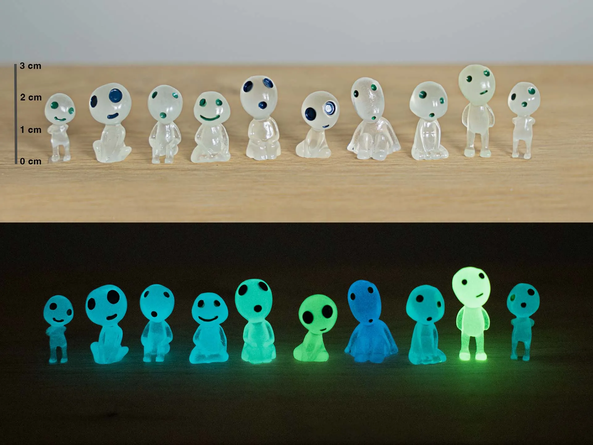 Glow In The Dark Planthero’s - 10pcs - 3cm