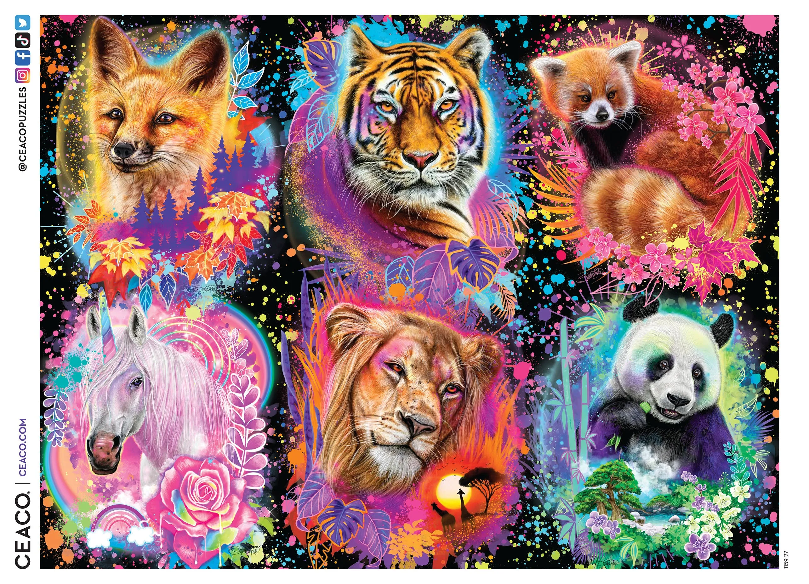 Glowrious Animals - 750 Piece Glow-in-the-Dark Puzzle