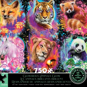 Glowrious Animals - 750 Piece Glow-in-the-Dark Puzzle