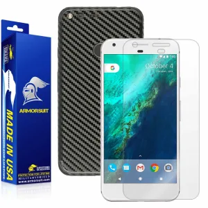 Google Pixel XL Screen Protector   Black Carbon Fiber Skin