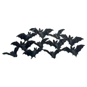 Halloween Black Metal Bats Wall Accent 31.5in