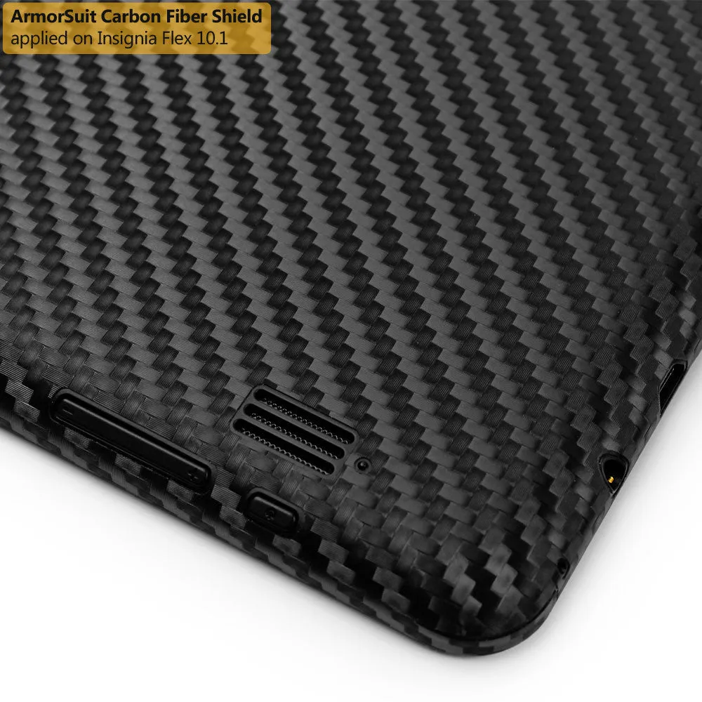 Insignia Flex 10.1 Tablet Screen Protector   Black Carbon Fiber Film Protector