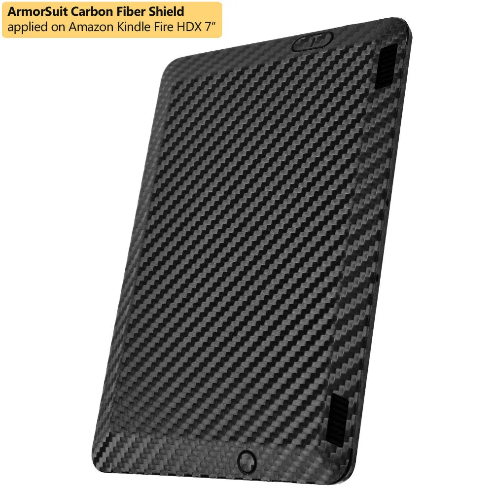 Kindle Fire HDX 7" Screen Protector   Black Carbon Fiber Film Protector