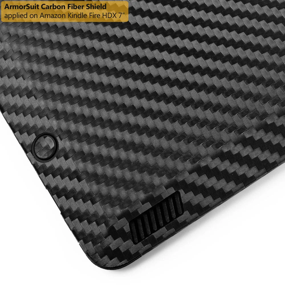 Kindle Fire HDX 7" Screen Protector   Black Carbon Fiber Film Protector