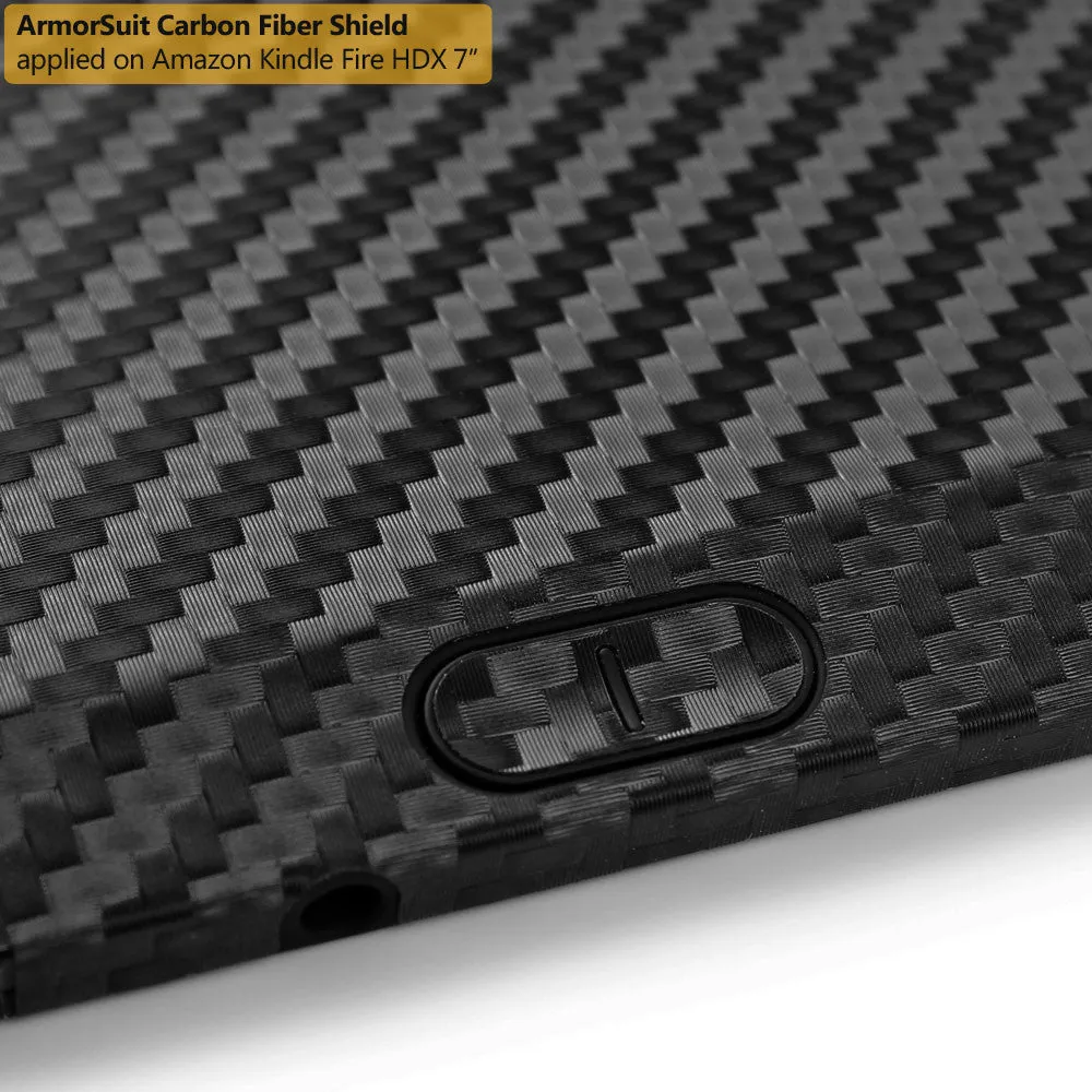 Kindle Fire HDX 7" Screen Protector   Black Carbon Fiber Film Protector