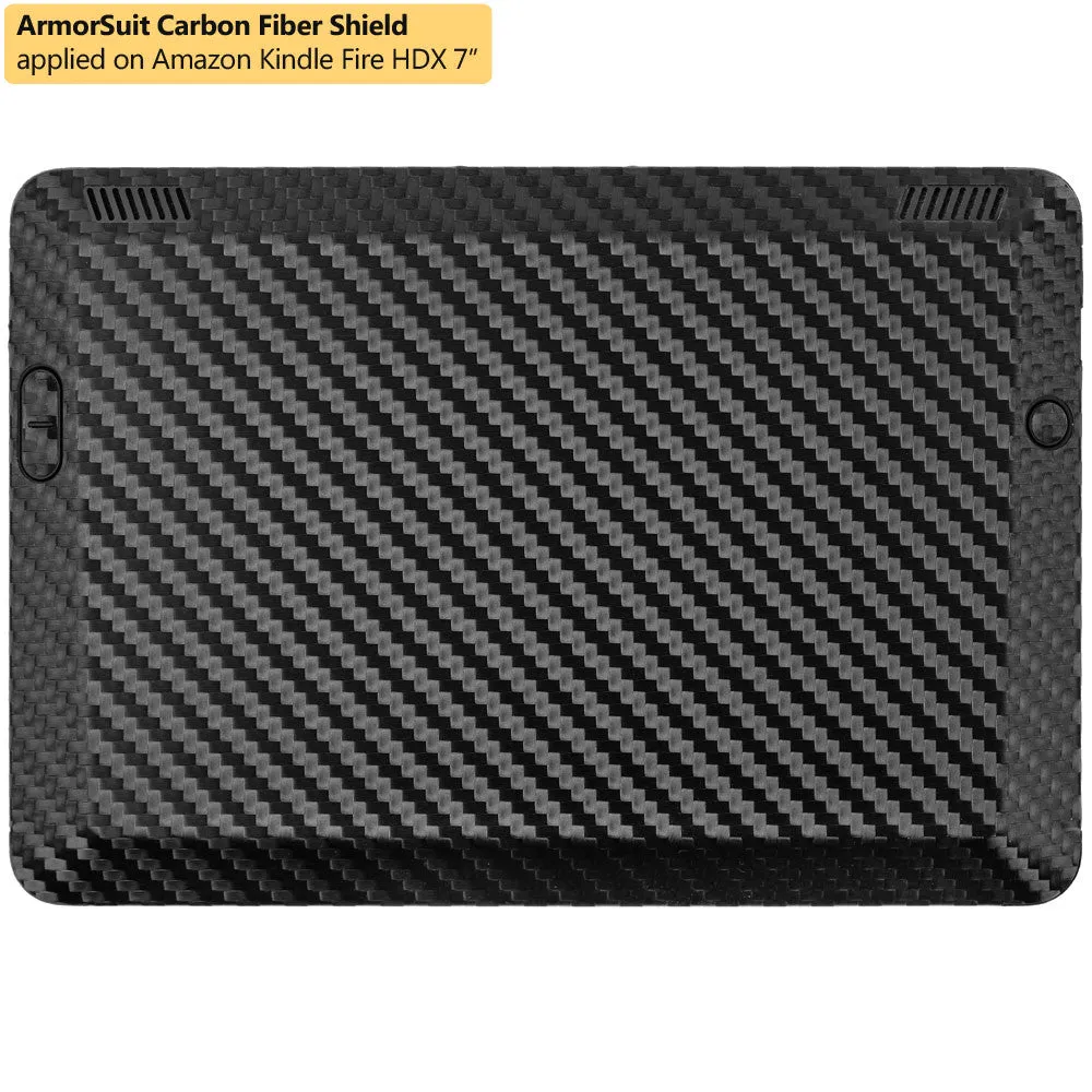 Kindle Fire HDX 7" Screen Protector   Black Carbon Fiber Film Protector