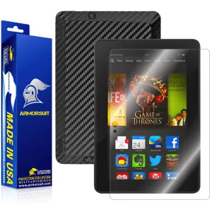 Kindle Fire HDX 7" Screen Protector   Black Carbon Fiber Film Protector