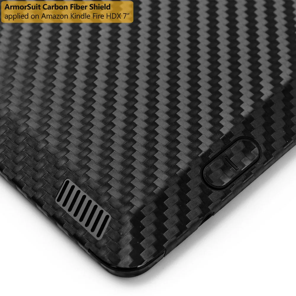 Kindle Fire HDX 7" Screen Protector   Black Carbon Fiber Film Protector