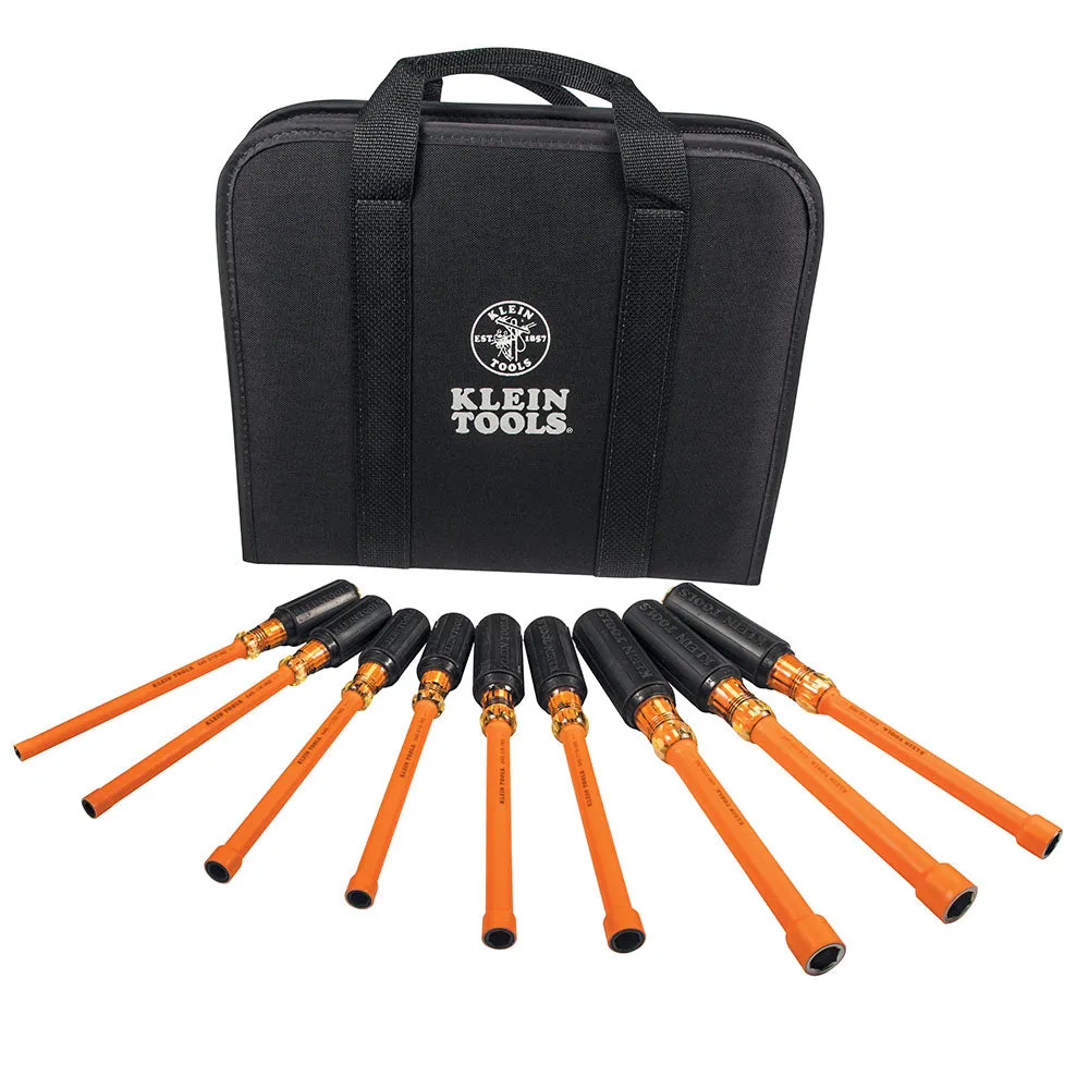 Klein 33524 Insulated Nut Driver Kit, 9-Piece