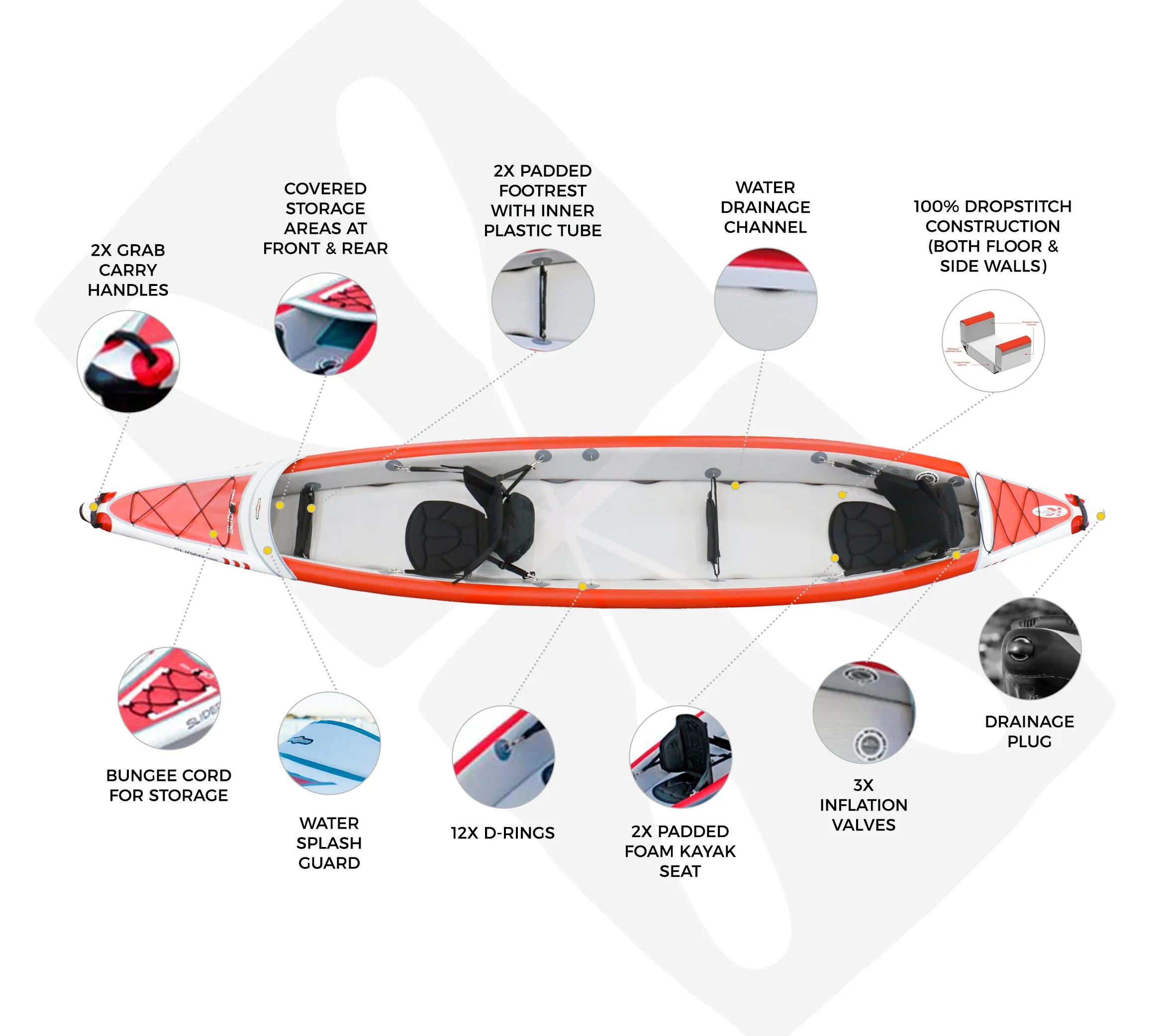 KXone Slider 485 Superlite - 4.85M Double Inflatable Kayak