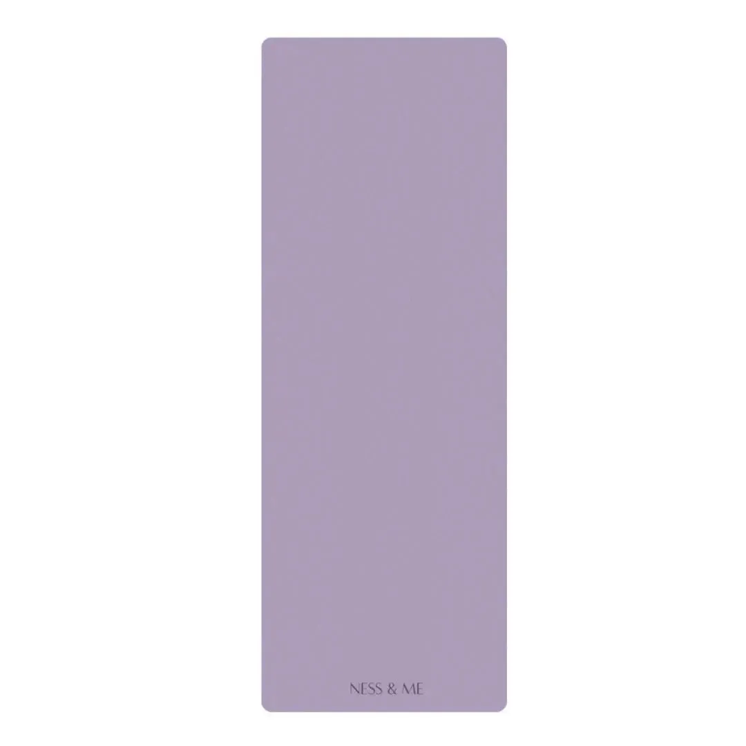 Lilac Anti-Slip Yoga Mat 4mm (  Free Carry Strap)