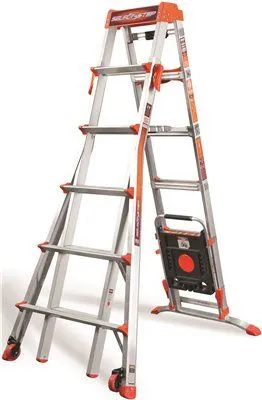 Little Giant Select Step Adjustable Step Ladder With 350 Lb. Load Capcity 6 Ft. To 10 Ft