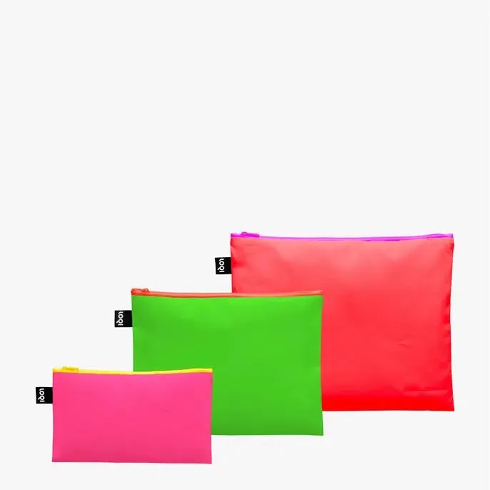 LOQI Bag: Neon Zip Pocket Set