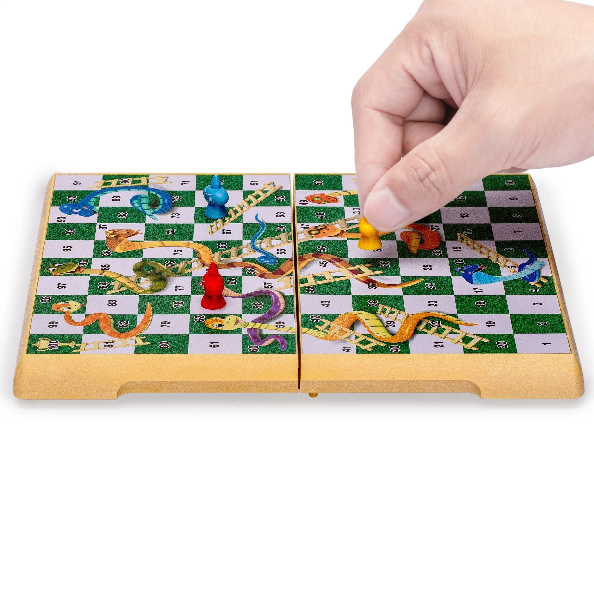 Magnetic Snakes and Ladders Board Game Set - 9.7"