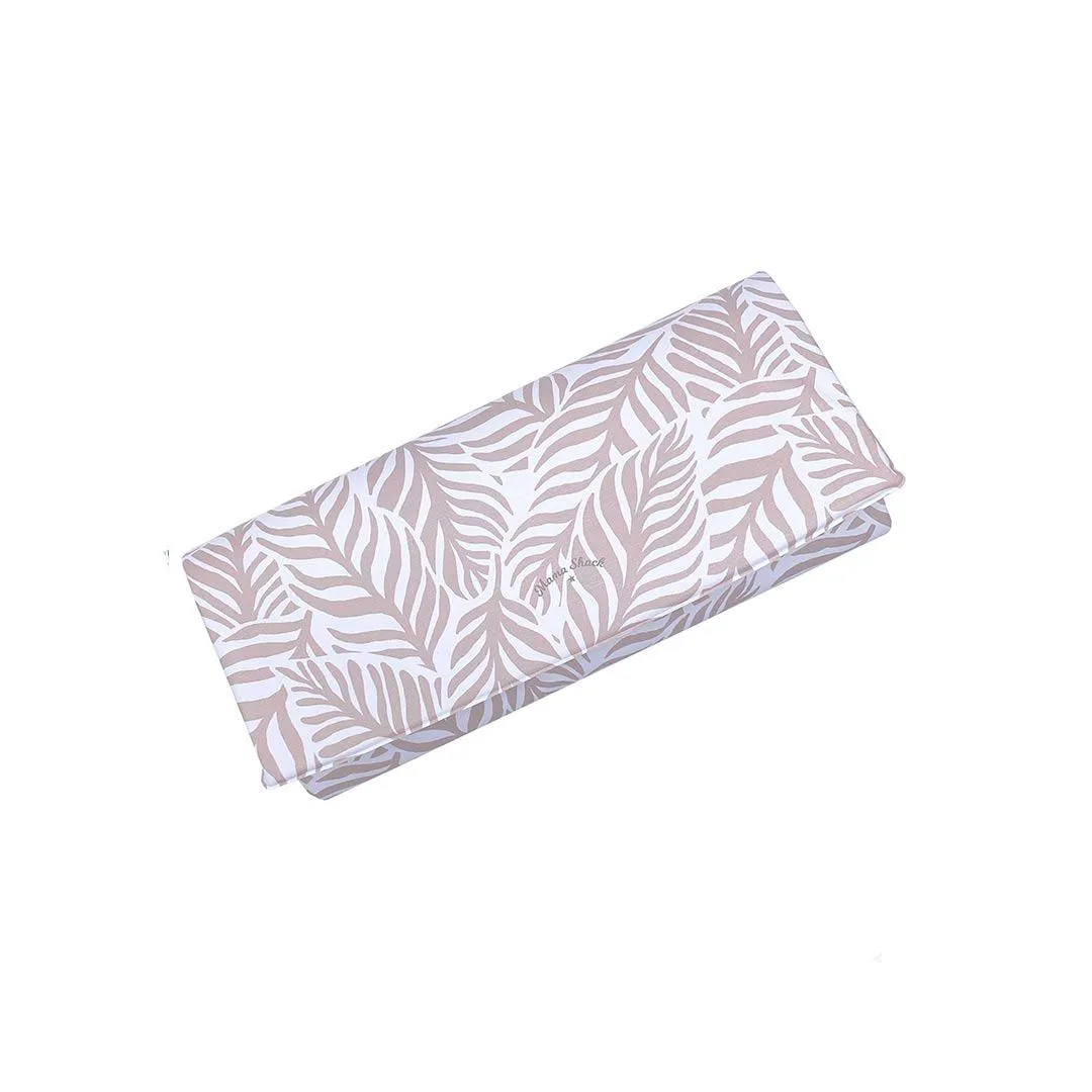 Mama Shack Travel Changing Mat - Linear Leaf / Blush Pink