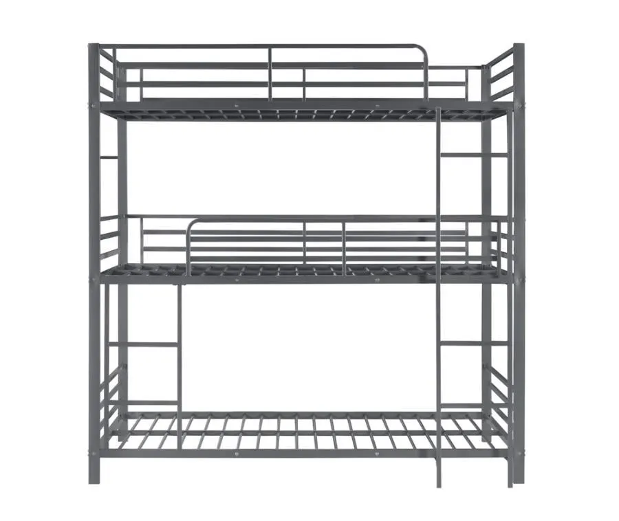 Maynard - Metal Twin Triple Bunk Bed - Gunmetal